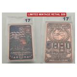 2026 Low Mintage 5 oz Copper World Flags Bar