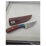 Handmade Damascus Steel Hunting Knife Sheath