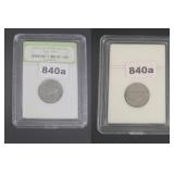 1942-P Jefferson Silver War Nickel Slabbed INB