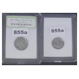 Vintage Indian Head Buffalo Nickel INB Slabbed