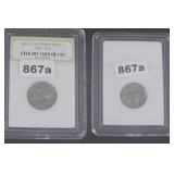 1938 Jefferson Nickel Early Issue INB Slabbed