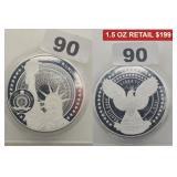 2024 Niue 1.5 oz .9999 Silver Liberty Proof