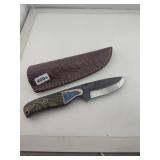 Handmade Custom Steel Knife With Brown Sheath
