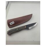 Custom Hand Forged Steel Knife Leather Sheath