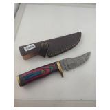 Handmade Damascus Steel Hunting Knife Sheath