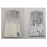 1993 Mariners vs Twins Metal Ticket Silver