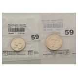 1989-P Washington Quarter Uncirculated MS60