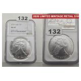 2026 1 oz Silver American Eagle NGC MS69 Rare