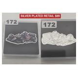 1 OZ .999 COPPER INDY CAR SILVER PLATED COIN