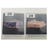 USA Flag Indy Race Car 1 oz .999 Copper Round