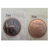 Zeus King of the Gods 5 oz .999 Copper Round