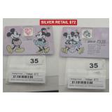 Mickey Steamboat Love .999 Silver Colorized