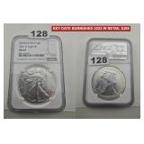 2022-W 1 oz Burnished Silver Eagle NGC MS69