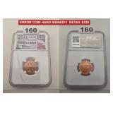 1994 Copper Mint Error NGC Signed Uram Label