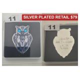 Mechanical Owl .999 Fine Copper Silver Plated