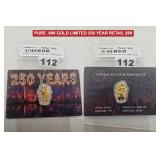 2026 USA 250th Anniv 1/1000 oz Gold Low Mintage