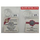 2024 Intaglio Overstrike Series Silver Round