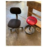 Shop stool and rolling chair