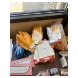 Gloves and rags