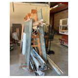 Lot of sheets of glass and trim