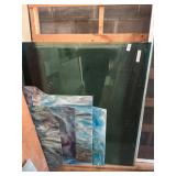 Large lot of sheets of glass