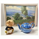 SPECKED TEAPOT (TUNSTALL, ENGLAND), FRAMED ARTWORK