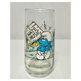 1982 GROUCHY SMURF 'I HATE MUSIC' GLASS