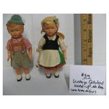 Vintage Key-wind Celluloid German Dolls.