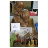Ceramic Nativity Head and Misc.