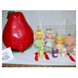 Strawberry Shortcake Container with Dolls
