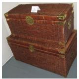 (2) Wicker Storage Trunks