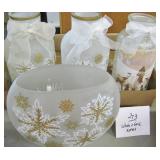 White and Gold Glass Christmas Decor