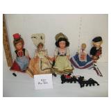 Vintage Celluloid and Plastic Foreign Dolls