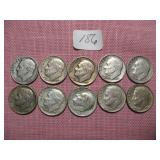 (10) Eisenhower Dimes 1951-1964