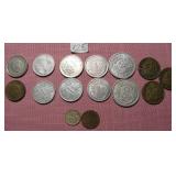 France, Spain, Nederlands Foreign Coins