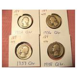 (4) Quarters 1932,36,37,38