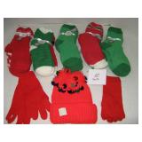 Christmas Socks, Hat, Gloves