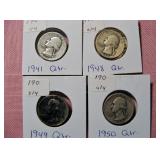 (4) Quarters 1941,48,49,50