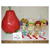 Strawberry Shortcake Container with Dolls