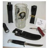 Knives, Flashlights, Mug