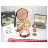 Round Alabaster Trinket box & Jewelry