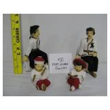 Unusual Asian Figurines with Flocking