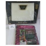 New Bath Scale and Shower Curtain