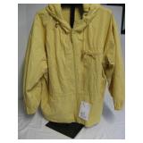 Fleece Lined XL Men's Yellow Rain Jacket