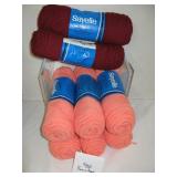 Peach and Cranberry Yarn