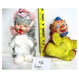 Vintage Rushton Mouse (?) and Clown