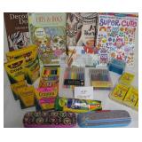 Crayons, Coloring Pens, Coloring Books