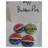 Button Pins including 1959 U.S. Steelworkers