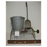 Wire Basket, Galvanized Bucket, Misc.