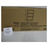 New - 3 Shelf Oak Bookcase